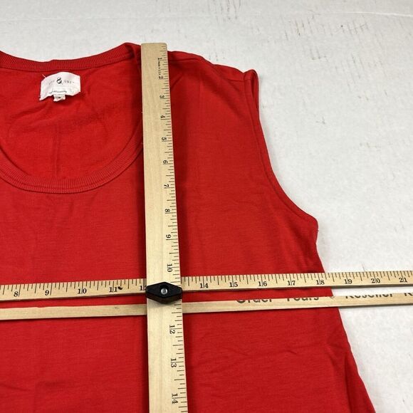Lou & Grey Signature Soft Knit Muscle Tank Top Red Shirt Short Sleeve Size SMALL - Picture 7 of 10